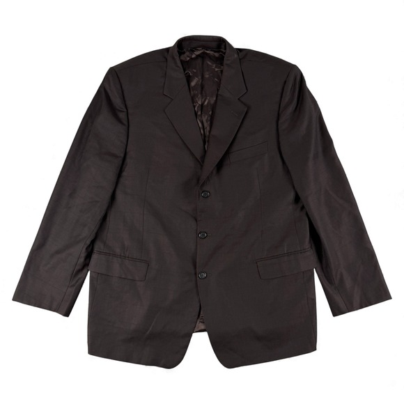 Chiari Blazer Mens 46L‎ Brown Made In Italy FinTes Wool Two Button Sport Coat